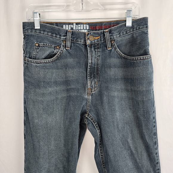 Urban Pipeline Relaxed Boot Jeans Men's 30 x 28 (tag 30 x 30) Blue Medium Wash - Picture 3 of 16